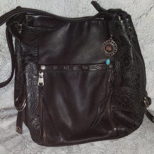 Black Leather Sak Bag
